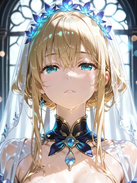 A fancy and cute AI… - 濡れた目