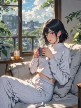 ブランデーを一滴らしした紅茶で休憩な紅夜さん！