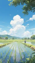 田園風景(夏) — 風景イラストのAIイラスト|SUPPART