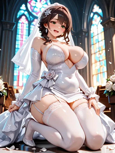 ultra-detailed)、(mature woman - 花嫁のベール