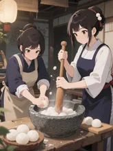 画像生成チャレンジ·餅つき の投稿作品
