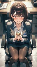 残業明けのOL·深夜オフィスの色気 の投稿作品