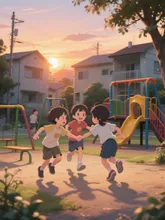 日が暮れるまで遊んだなぁ