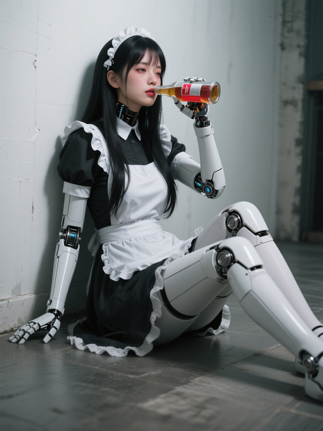 サイボーグだって酔いたい夜はあるのよ — 青髪のジャンクスさんのAIイラスト