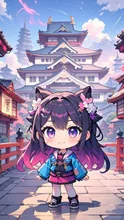 ニャンコ娘💕お城へ向けて大冒険💕
