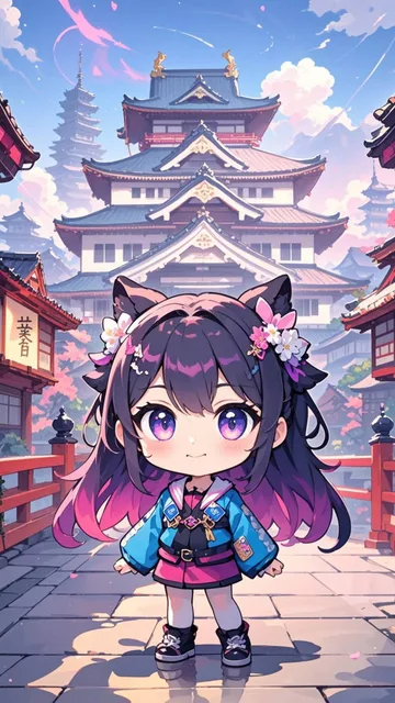 ニャンコ娘💕お城へ向けて大冒険💕