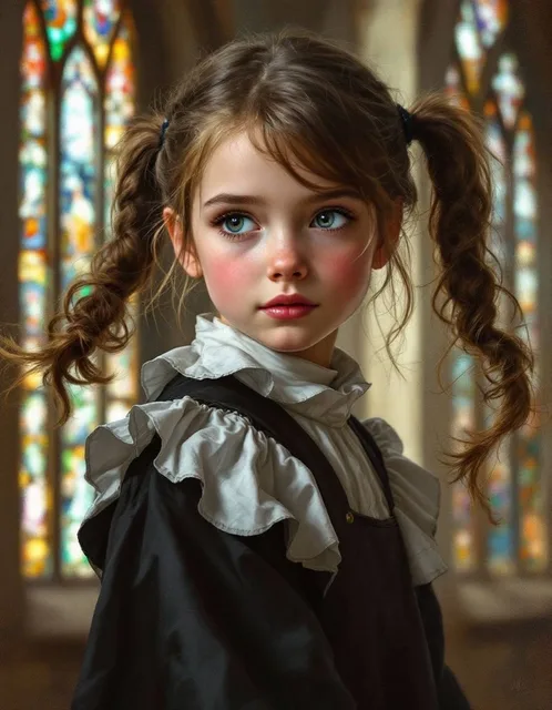 The girl in the church
