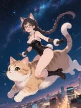 「穂蔵　灯子(ほのぐら　とうこ)」の夜間飛行(猫)