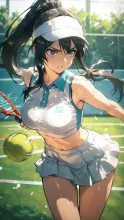 夏のテニス少女·真夏のコート の投稿作品