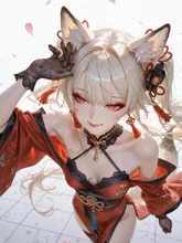 桜舞う少女MAX — みまみま【九尾狐のKUBIKO】さんのAIイラスト