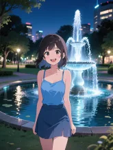 噴水広場のきらめき