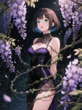 藤棚の夜、稚奈。