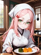沙苗「抹茶団子も混ぜてみました」