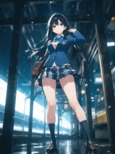 電車待ちの少女