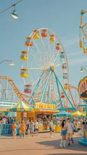 夏の遊園地