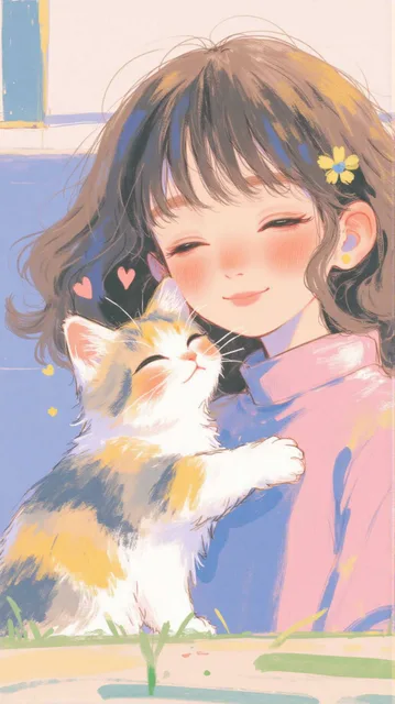 お家で子猫と