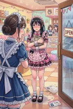 センパイ。どうしましょう・・・😭 — 赤井 蹄さんのAIイラスト