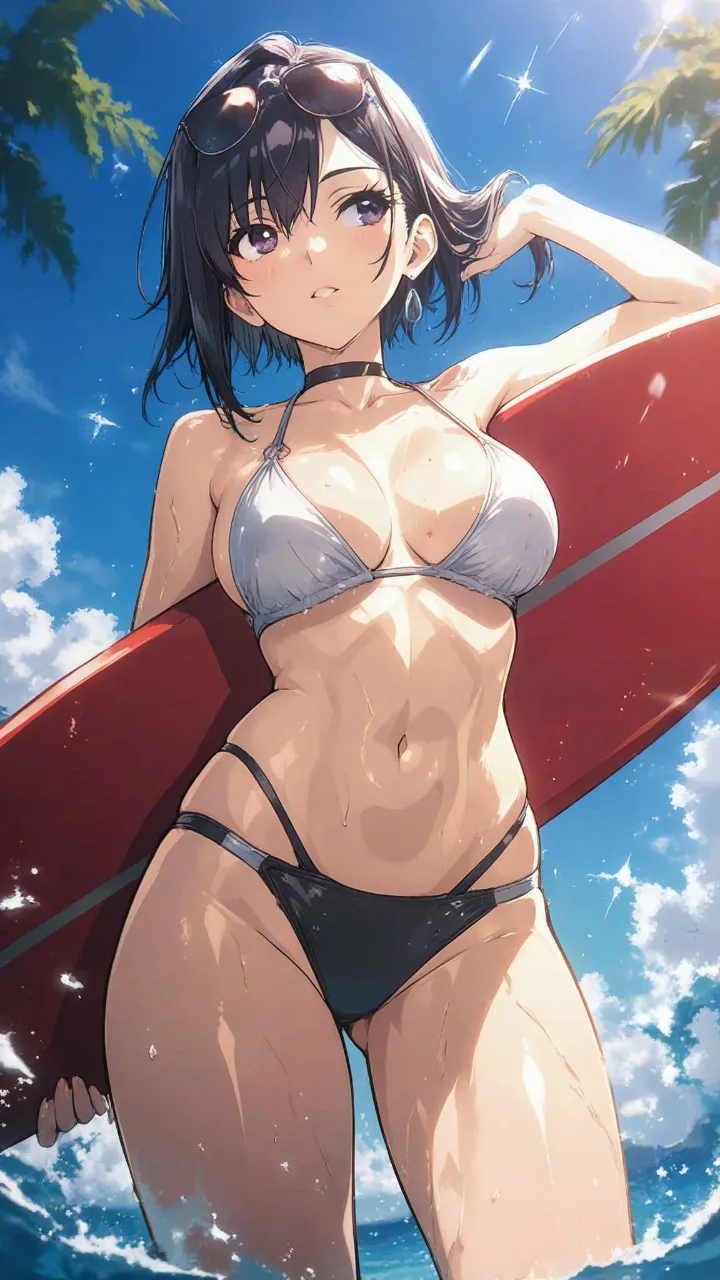 サーファーの女性