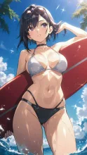 サーファーの女性 — もっさんさんのAIイラスト