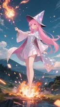 ピンク髪娘💕異世界で魔法使いになる❤️