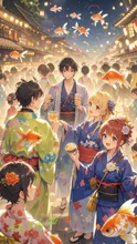 金魚すくいイベント — The Edge80さんのAIイラスト