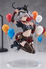 風船と一緒に飛んでみた…パンク娘と黒ニャンコ…フィギュア…銀