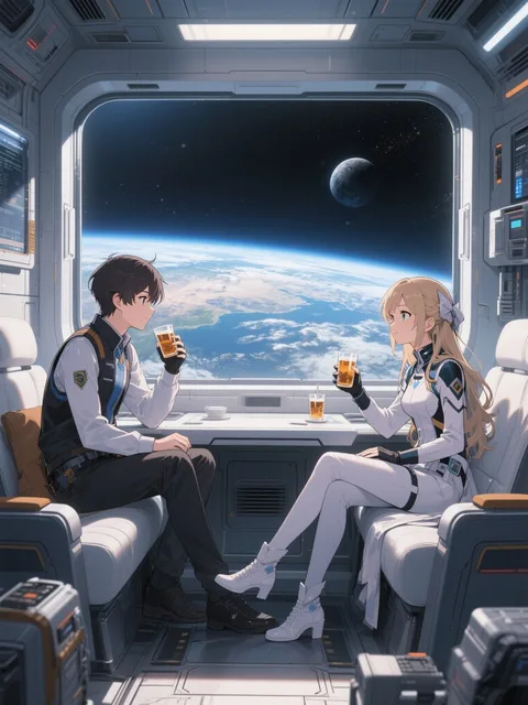 新婚旅行は宇宙で。