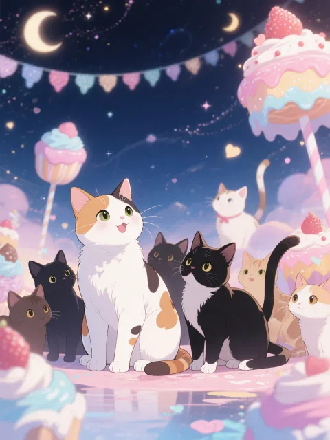 お菓子の世界にゃん🍰🍮🍦
