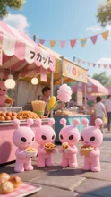 屋台グルメ満喫中