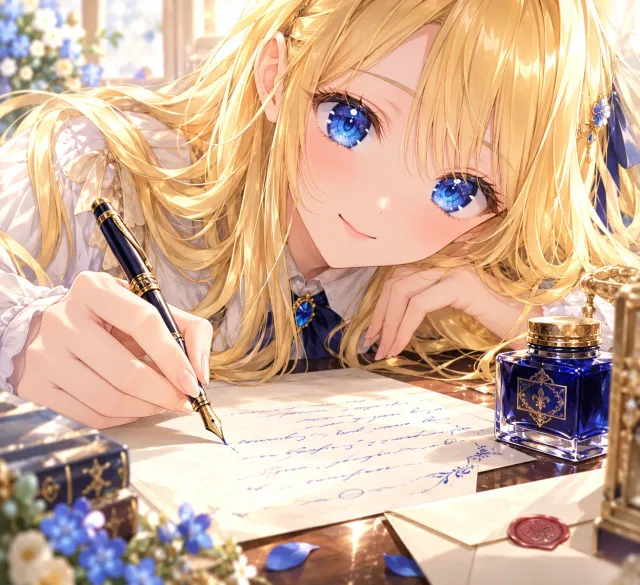 万年筆で書く手紙 - はると