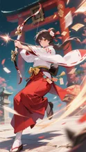 巫女乱舞…弓で戦う