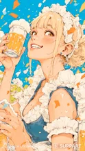 Beer garden poster girl