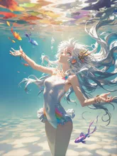 透明度が高い海で