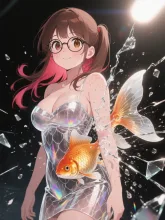 金魚と菜摘。