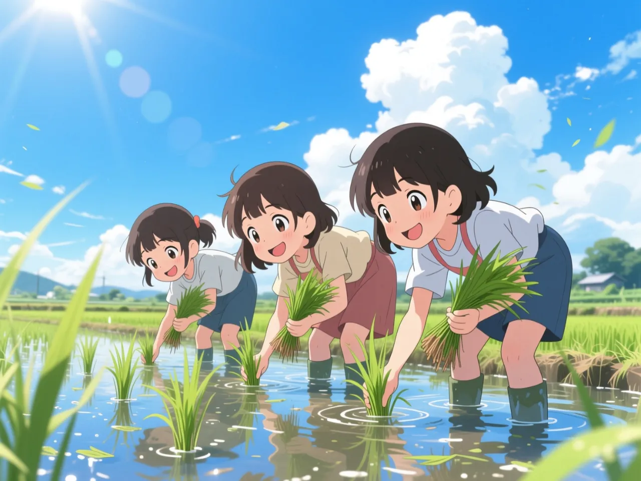 がんばって植えて行こうね