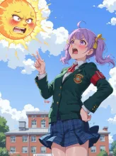 ２２‪ι：ヴィオラ／藤倉紫音（夏の暑すぎる校庭別アレンジ⑨） — Erise～エリーゼ～さんのAIイラスト