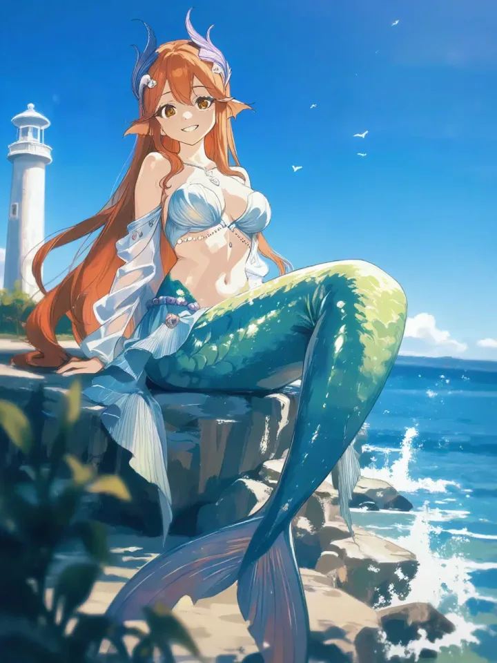 人魚｜AIイラスト無料生成 - SUPPART