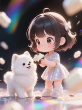 パパにあげるの！ — コロンさんのAIイラスト