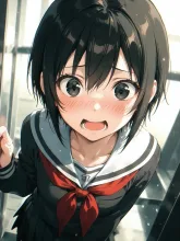 みはる「えと、い、一緒にかえろっ！💦」 — 剣イラストのAIイラスト｜SUPPART