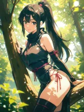 くノ一、アサシン — ポニーテールイラストのAIイラスト|SUPPART