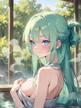 綺麗な······お、温泉だな~