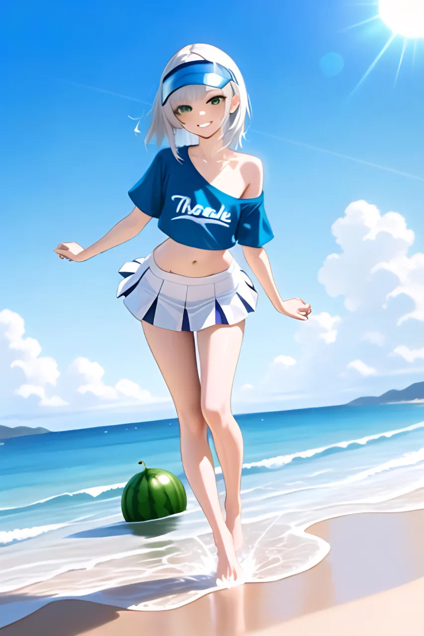 青い空と白い雲と海と西瓜とチアガール…銀