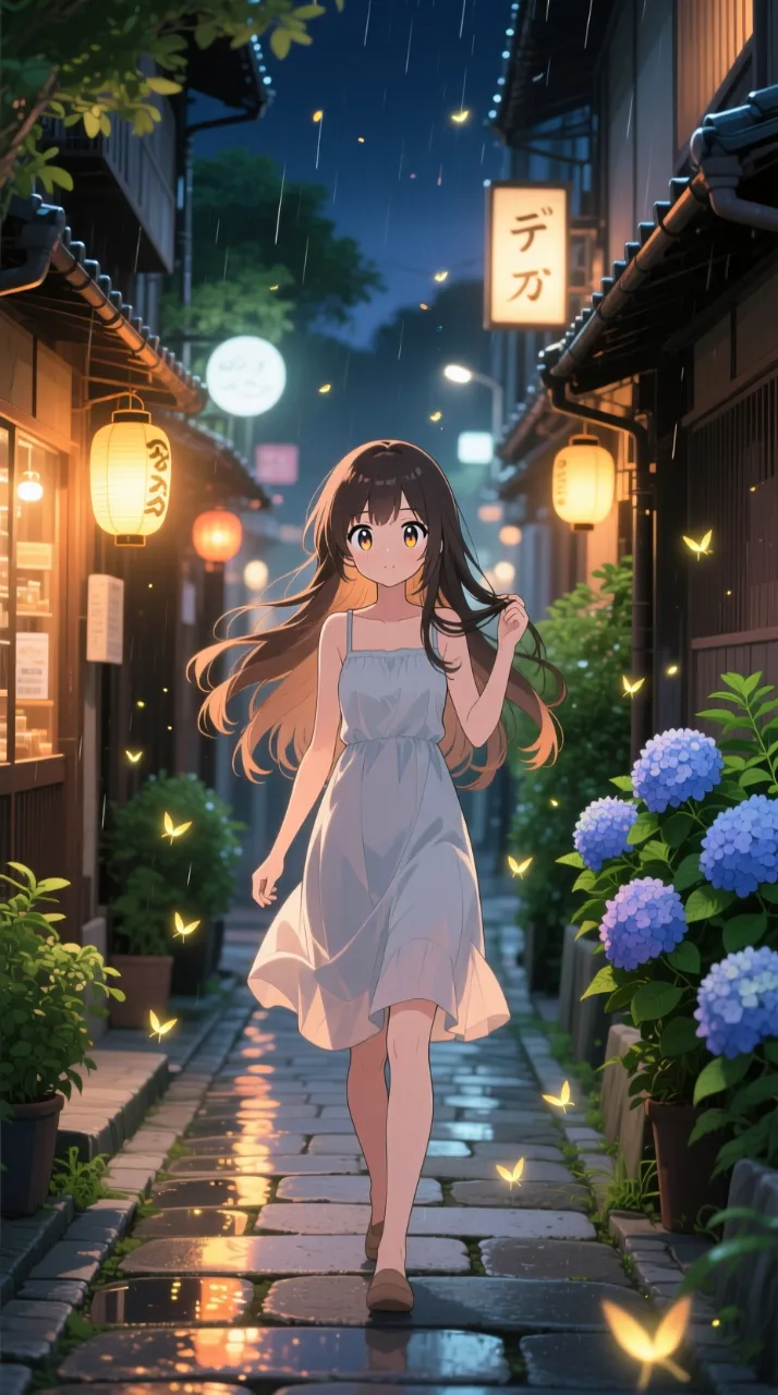 高精度アニメ - 夏の夜の路地 / はると