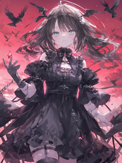 赤い空の魔界 - 画像生成チャレンジ