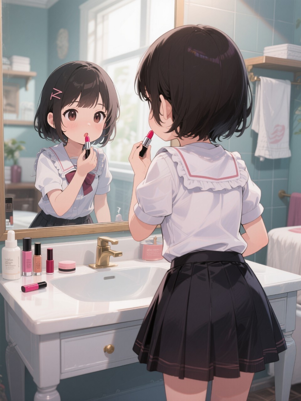 それ、ママの口紅…。