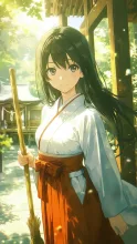 巫女のアルバイト中