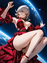 深紅のの守り人:宇宙わ浮遊　ショート