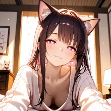 まどろみの特等席 — 猫耳・猫娘のAIイラスト|SUPPART