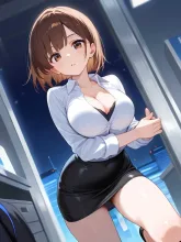 残業終わり( ˙꒳˙ )キリッ お疲れ様でーす — オフィスレディイラストのAIイラスト|SUPPART