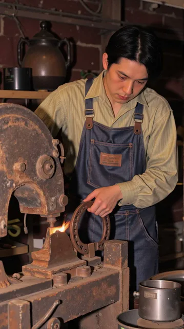 Steampunk Durable Metal Horseshoe Blacksmith